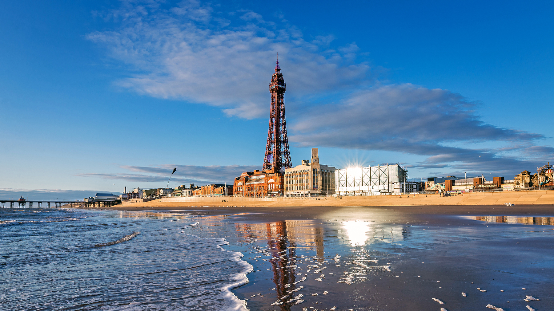 Blackpool tower and beach