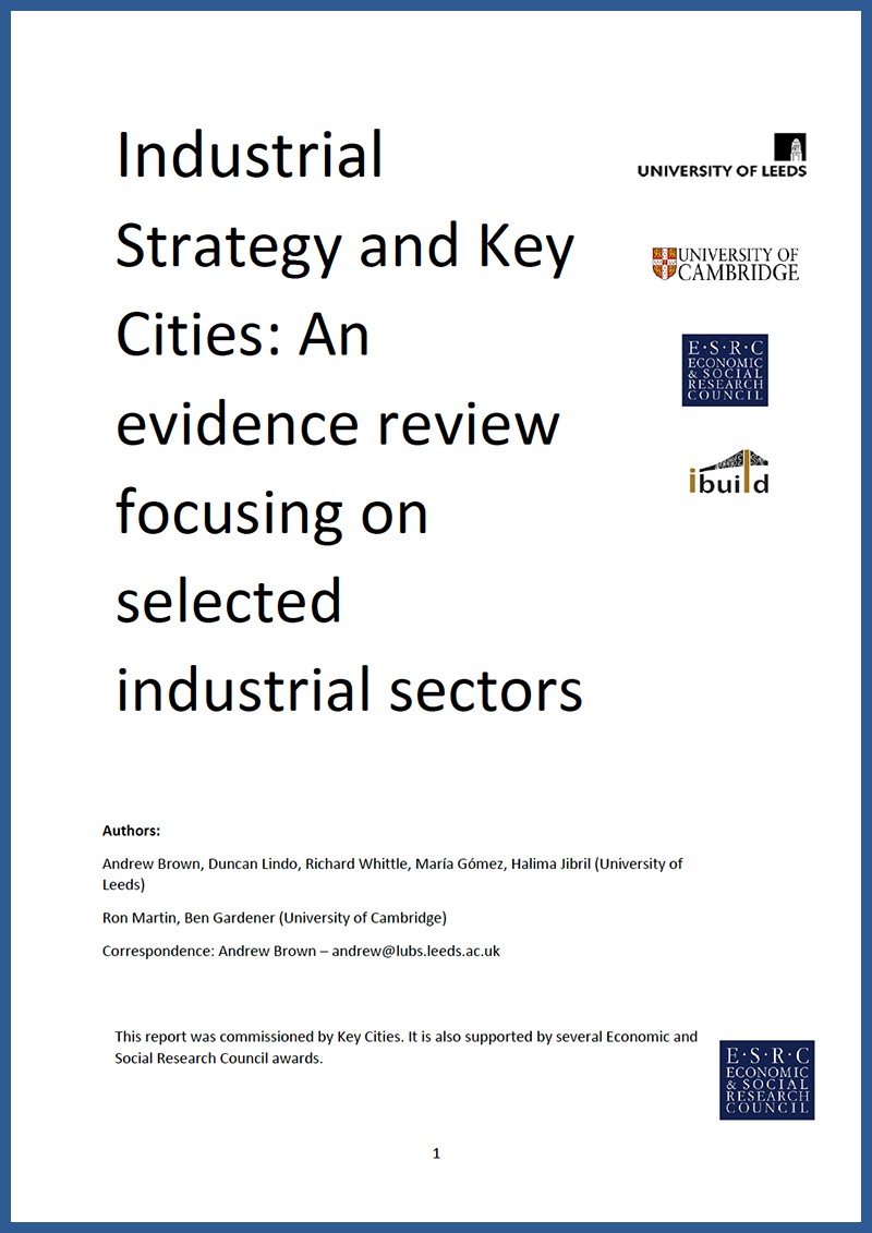 Industrial Strategy and Key Cities